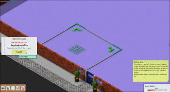 Placement hint for the first building placement